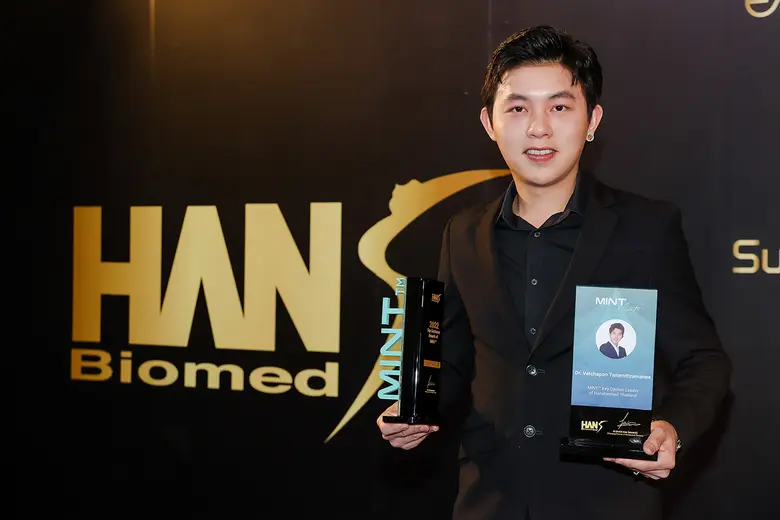 Doctor Mek Clinic คว้ารางวัลระดับประเทศ!! คลินิกที่มียอดร้อยไหมมิ้นท์สูงสุดในประเทศไทยต่อเนื่อง 2 ปีซ้อน จาก Hans Biomed Thailand