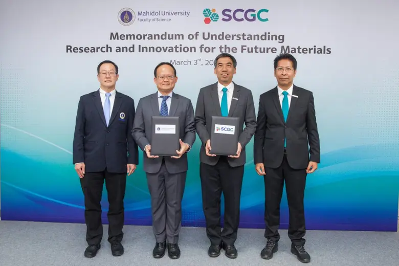 SCGC จับมือ คณะวิทยาศาสตร์ ม.มหิดล มุ่งวิจัยเชิงรุก ยกระดับความร่วมมือพัฒนาพอลิเมอร์ชนิดพิเศษ ที่เป็นมิตรกับสิ่งแวดล้อม