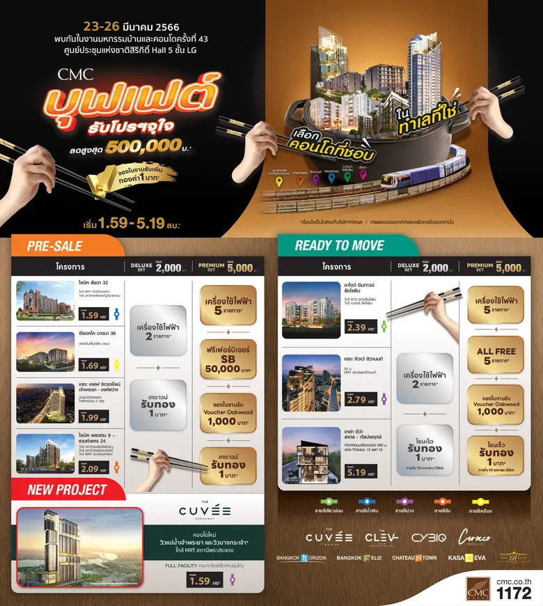 CMC ร่วมงานมหกรรมบ้านและคอนโด ครั้งที่ 43 ขานรับแนวคิด "up LIFE by LIVE" ให้เรื่องเป็นอยู่ เป็นเรื่องง่าย