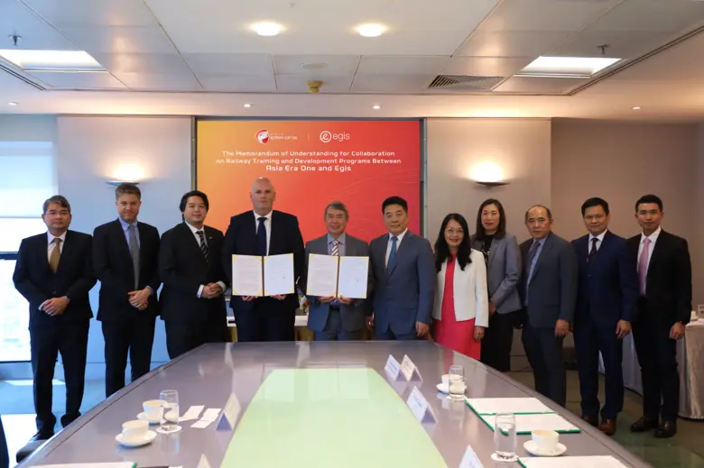 "เอเชีย เอรา วัน" ร่วมกับ อีจีส เรล ลงนามในบันทึกข้อตกลงส่งเสริมความร่วมมือ ด้านโปรแกรมฝึกอบรมและพัฒนาการให้บริการระบบราง