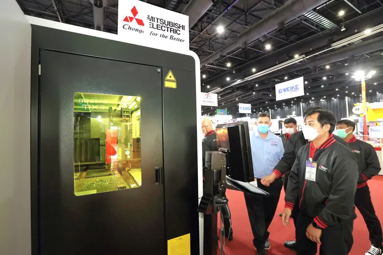 มิตซูบิชิ อีเล็คทริค นำเครื่องจักรเลเซอร์ ไวร์คัท โชว์งาน อินเตอร์แมค 2023