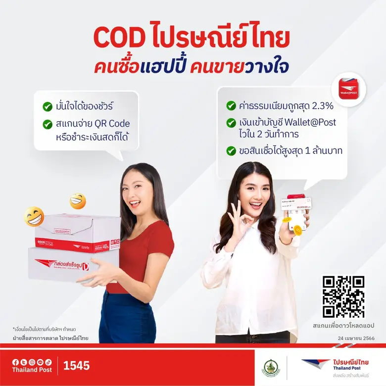 บริษัท ไปรษณีย์ไทย จำกัด ร่วมส่งเสริมตลาด...