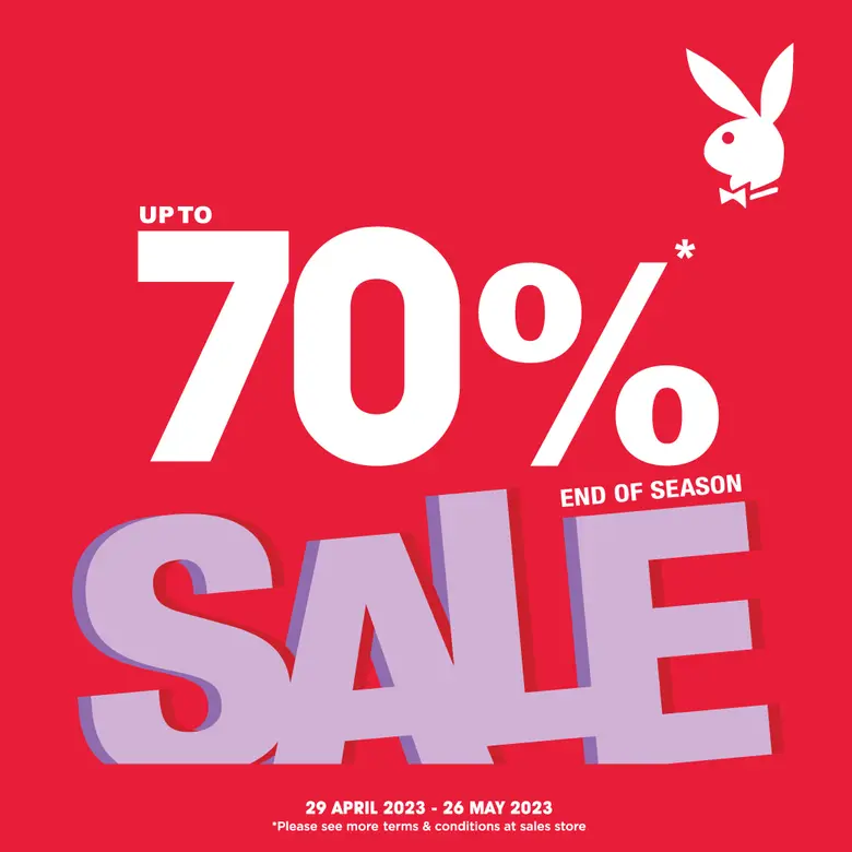 "PLAYBOY End of Season Sale" ลดสูงสุด 70%