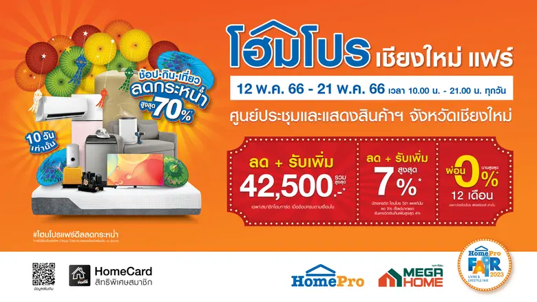นับถอยหลังแล้วไปช้อปกันที่งาน "โฮมโปร เชี...