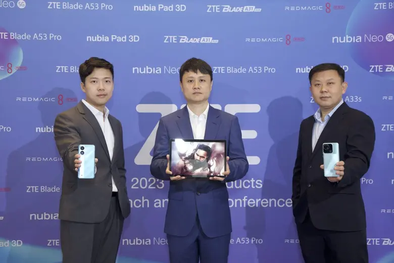 "ZTE" showcases ZTE smartphones and cutting-edge flagship tablet, Nubia PAD 3D, transforming the 3D digital experience with AI technology to penetrate the Thai market