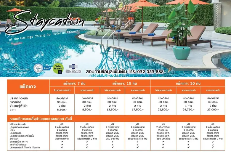 เพลิดเพลินการพักผ่อนระยะยาว Staycation ที...