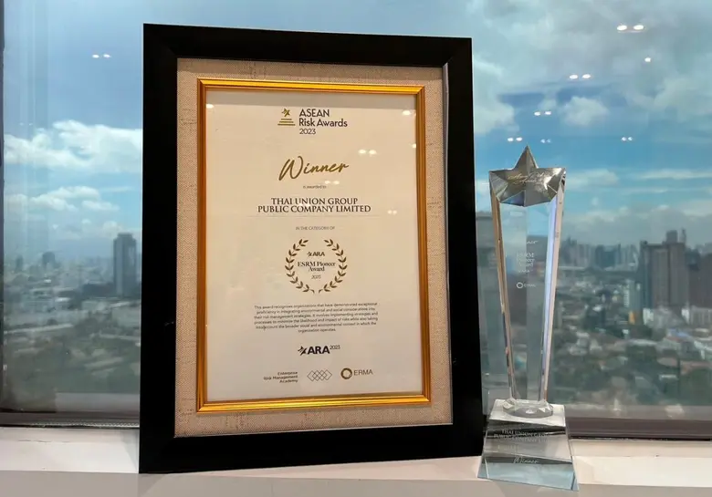 ไทยยูเนี่ยน คว้ารางวัลใหญ่เวที ASEAN Risk Awards 2023 จากสิงคโปร์ ขึ้นแท่นองค์กรที่บริหารความเสี่ยงด้านสิ่งแวดล้อมและสังคมดีเด่นของเอเชียตะวันออกเฉียงใต้