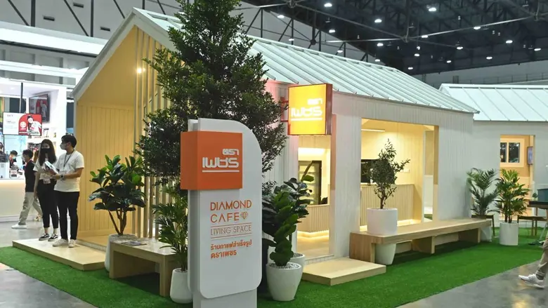 'ตราเพชร' ประเมินตลาดวัสดุก่อสร้างครึ่งปีหลังเติบโตต่อเนื่อง เดินหน้าต่อยอด DIAMOND CAFE สู่บ้านผู้สูงอายุและโฮมออฟฟิศ ร่วมงาน Thailand Coffee Fest 2023