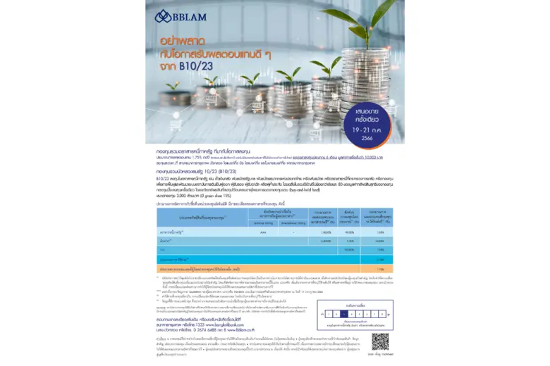BBLAM เสนอขาย IPO กองทุนรวมรวมบัวหลวงธนรั...