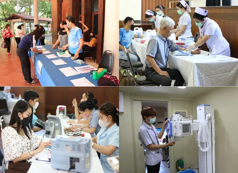 มหาวิทยาลัยพายัพ ร่วมกับ โรงพยาบาลลานนา ตรวจสุขภาพพนักงานใช้สิทธิประกันสังคม ประจำปี 2566