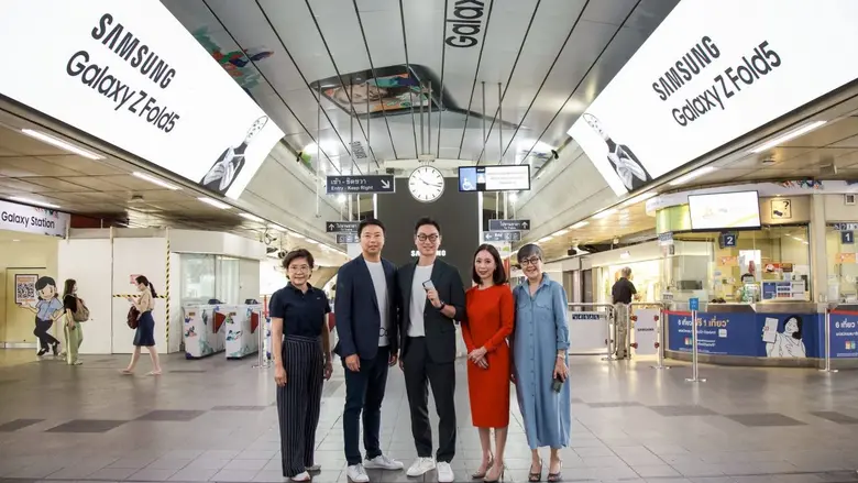 VGI จับมือ Samsung ชวนกันเล่นใหญ่ Take Over บีทีเอสสยาม! สร้าง "Galaxy Station" เปิดตัวซีรีส์สมาร์ทโฟนจอพับ Galaxy Z Flip5 และ Galaxy Z Fold5