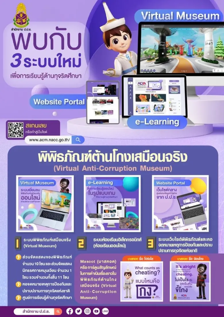 เปิดแล้ว พิพิธภัณฑ์ต้านโกงเสมือนจริง พร้อมให้เข้าชมแล้ววันนี้ ทุกที่ ทุกเวลา