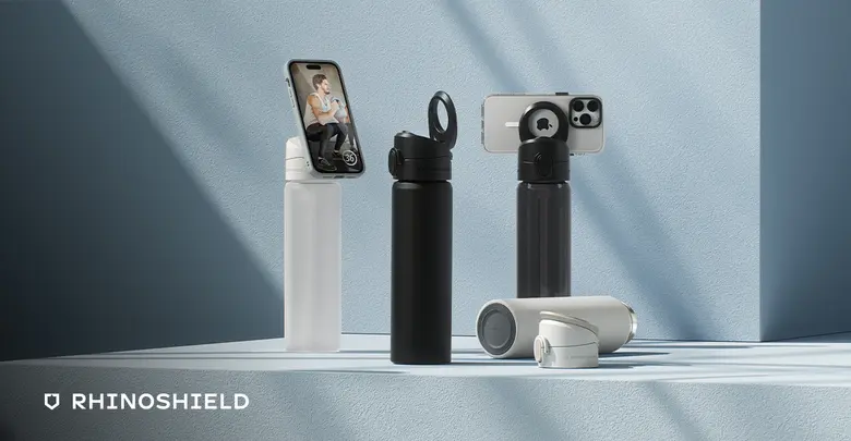 กระบอกน้ำพร้อมที่จับรองรับ MagSafe ที่สาม...