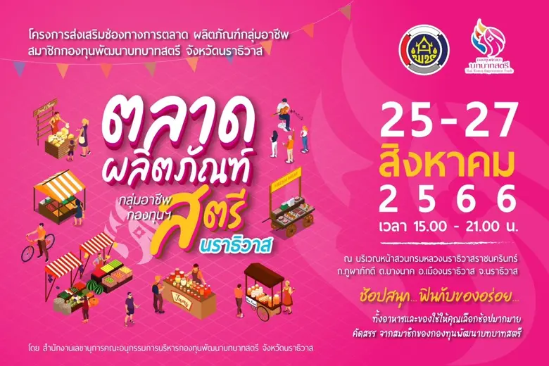 พช. นราธิวาสชวนประชาชนร่วมงาน "ตลาดผลิตภั...