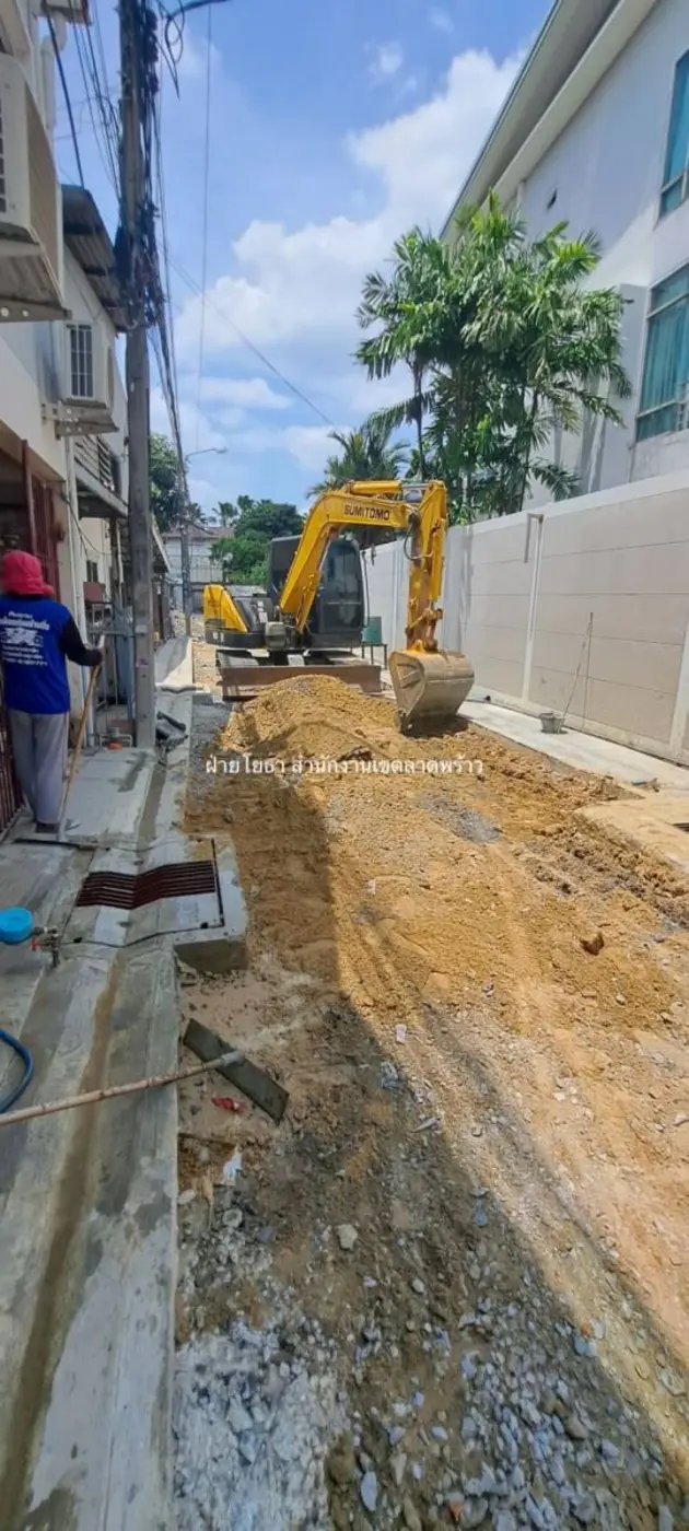 เขตลาดพร้าวเร่งปรับปรุงถนน-ท่อระบายน้ำซอยนาคนิวาส 24 ช่วงปลาย