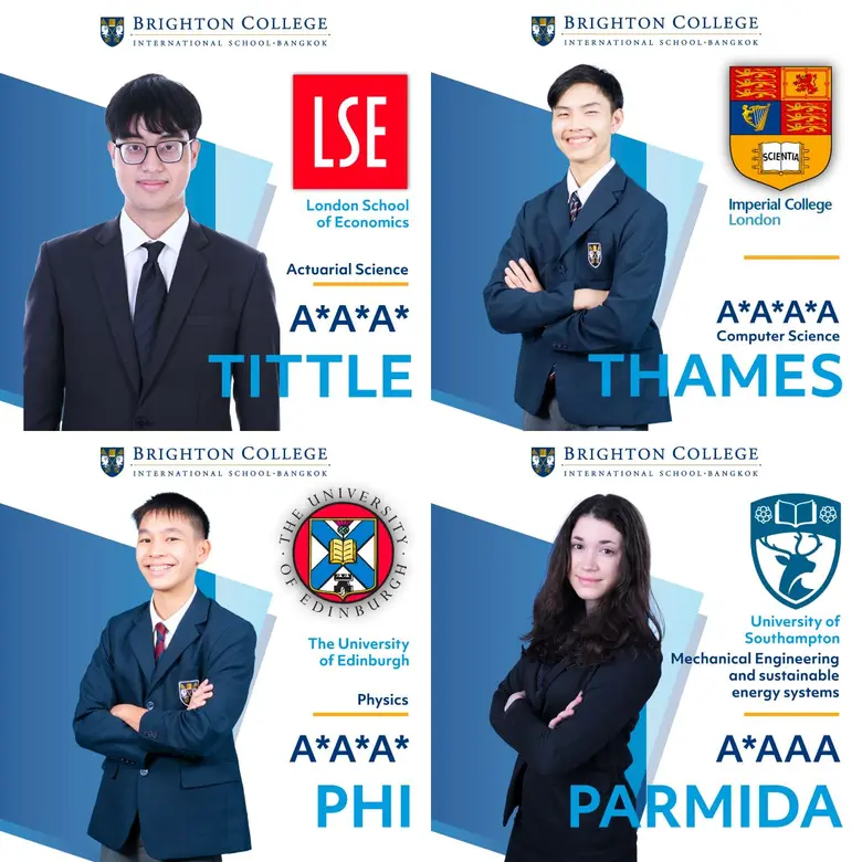 โรงเรียนนานาชาติ ไบรท์ตัน คอลเลจ กรุงเทพฯ ฉลองผลสอบคะแนน A Level ประจำปี 2566