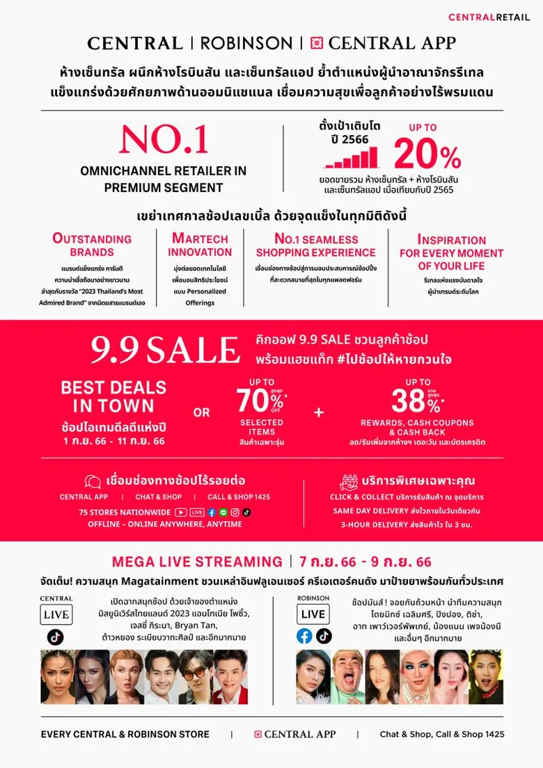 ห้างเซ็นทรัลและห้างโรบินสัน ในเครือเซ็นทร...