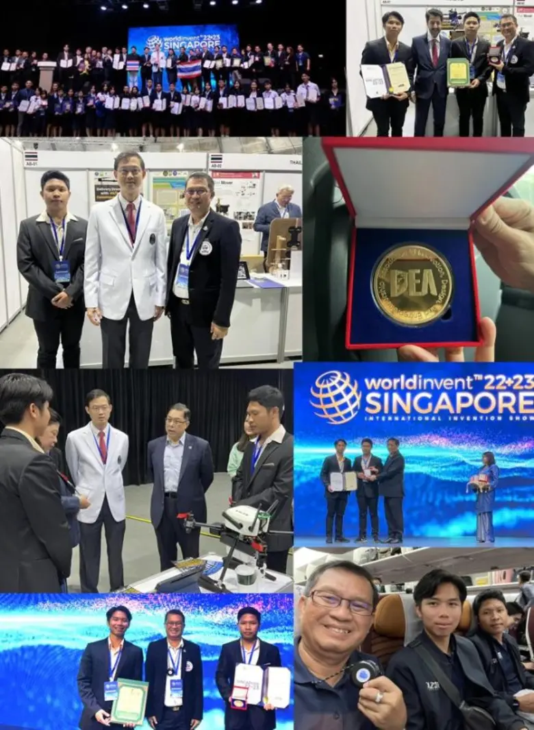 เด็กไทย สร้างชื่อคว้าเหรียญทอง โดรนขนส่งสัมภาระด้วยระบบ 4G/5G บนเวทีนานาชาติ WorldInvent TM 22+23 ที่สิงคโปร์