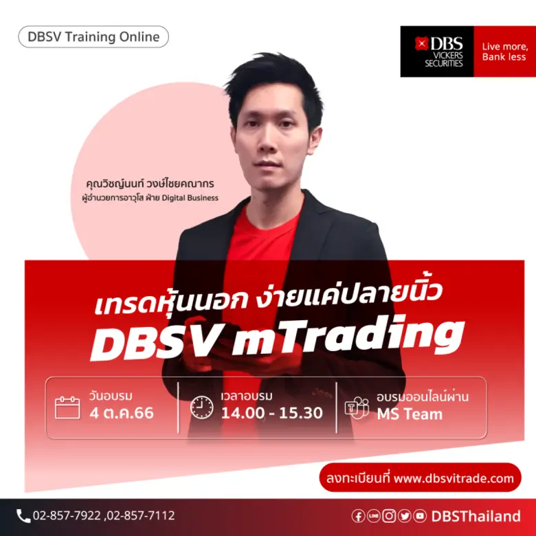 อบรมหัวข้อ "เทรดหุ้นนอก ง่ายแค่ปลายนิ้ว D...