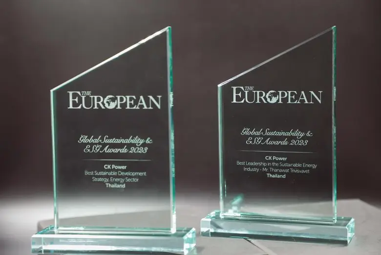 'ซีเค พาวเวอร์' คว้าสองรางวัลระดับโลก "ผู้นำองค์กรยอดเยี่ยม" และ "ต้นแบบกลยุทธ์ความยั่งยืนยอดเยี่ยม" จาก The European Global Business Awards 2023