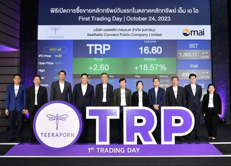 หุ้น IPO น้องใหม่ "TRP" เข้าเทรดตลาดหลักท...