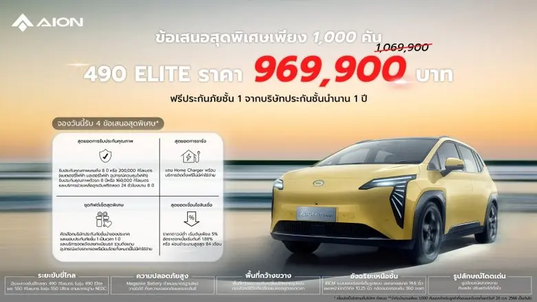 GAC AION ประกาศอย่างเป็นทางการเพื่อเป็นกา...