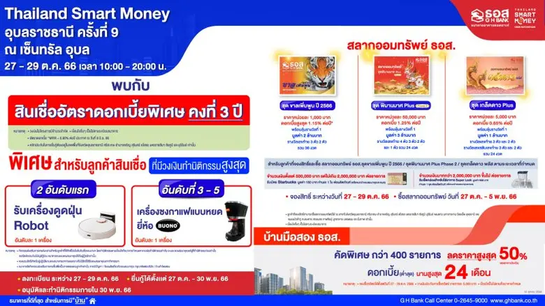 ธนาคารอาคารสงเคราะห์ (ธอส.) จัดโปรโมชันร่...