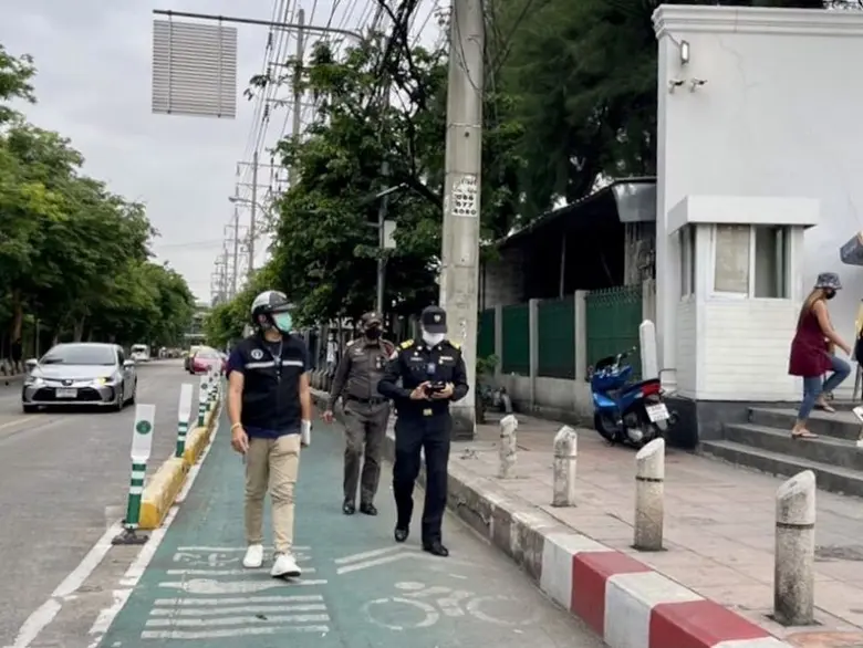 กทม.กวดขันจัดระเบียบไม่ให้จอดรถกีดขวาง Bike lane ถนนกำแพงเพชร 3