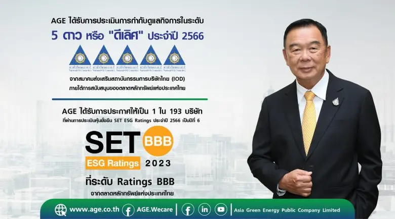 บริษัท เอเชีย กรีน เอนเนอจี จำกัด (มหาชน)...