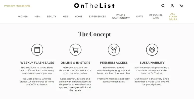 OnTheList ผู้ให้บริการแพลตฟอร์มช้อปปิ้งออ...