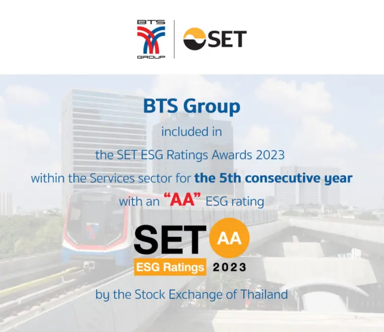 BTS Group Holdings PCL was included in th...