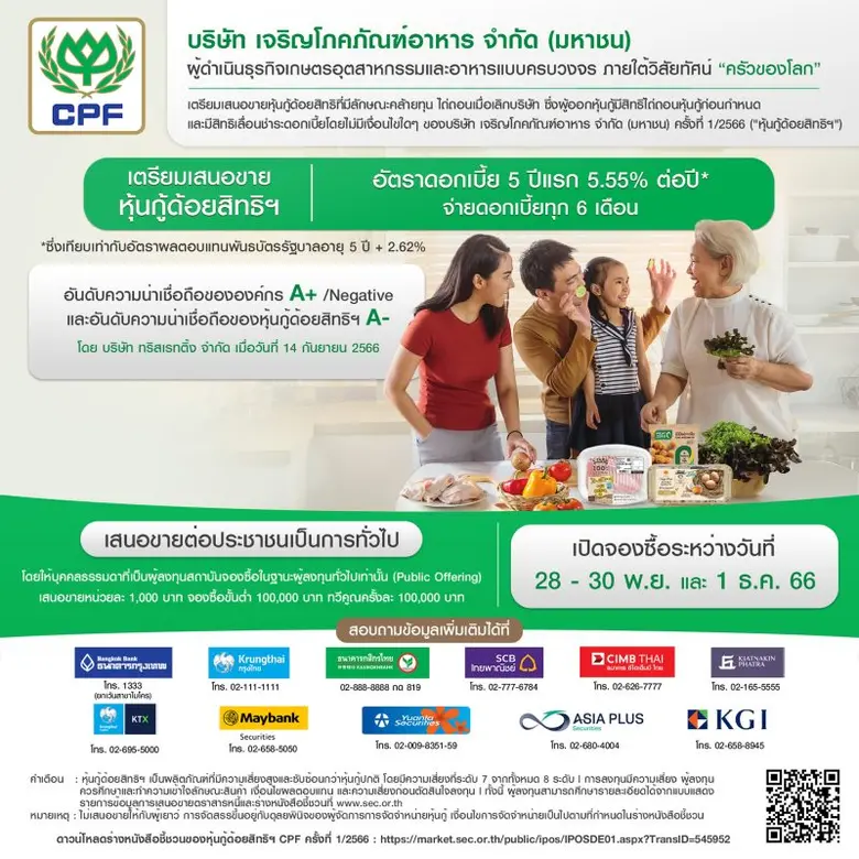 "ซีพีเอฟ" (CPF) ผู้ดำเนินธุรกิจเกษตรอุตสา...