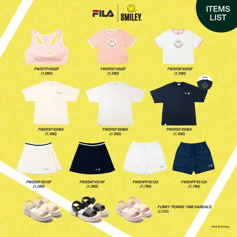"FILA x Smiley(R)" คอลแลปส์คอลเลคชั่นพิเศษเอาใจสายสตรีท แมตช์ลุคความรู้สึกสนุกสนานได้ทุกวัน ที่ Shop FILA ทั่วประเทศ