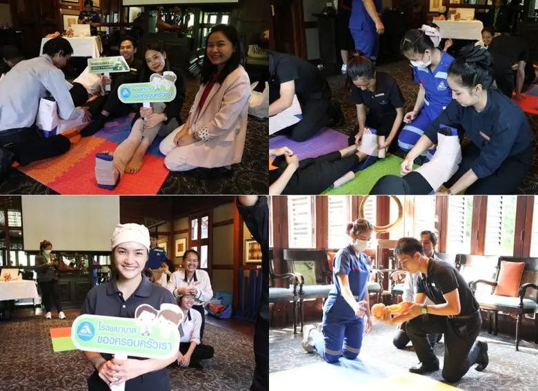 โรงพยาบาลลานนา ร่วมกับ โรงแรม 137 Pillars House (บริษัท วงศ์พันเลิศ โฮลดิ้ง จำกัด) จัดอบรม ขั้นตอนการช่วยชีวิตขั้นพื้นฐาน