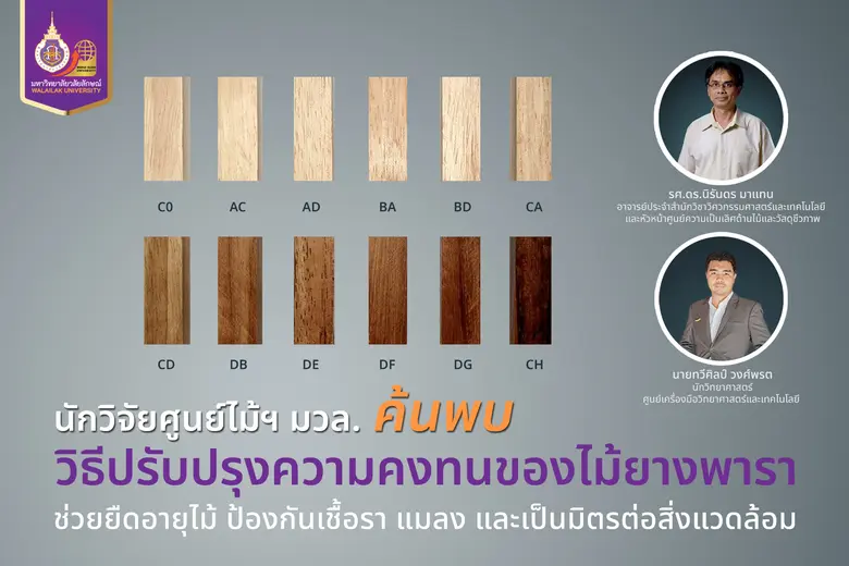 ทีมนักวิจัยของศูนย์ความเป็นเลิศด้านไม้และ...
