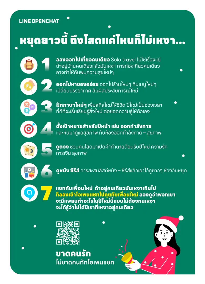 เปิดลิสต์ 7 กลุ่มห้อง LINE OpenChat ชวนคนโสดมาแฮงเอาท์ออนไลน์ เข้าคอมมูนิตี้รับหยุดยาวปีใหม่