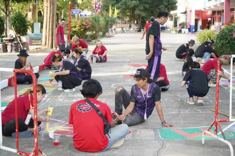 นักศึกษาชมรมคนรักกีฬา SPU จิตอาสา ร่วมแบ่งปันรอยยิ้มน้องๆ พัฒนาโรงเรียนวัดนิคมสามัคคีชัย ลพบุรี