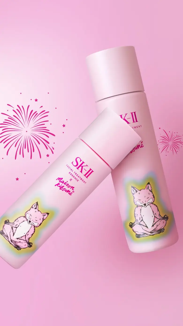 อวดความเปล่งประกายจากภายในต้อนรับปีมังกรด้วย SK-II X MAISON KITSUNE PINK LIMITED EDITION FACIAL TREATMENT ESSENCE
