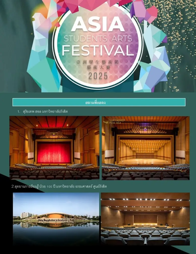 เฉลิมฉลองครบรอบ 10 ปีกับ ASIA Student Arts Festival...