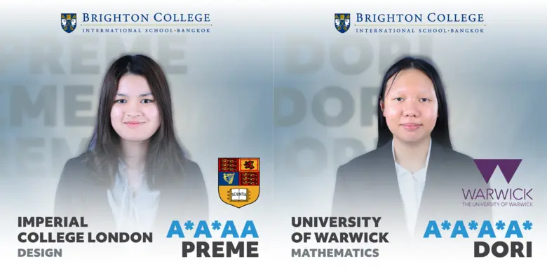 ร.ร.นานาชาติไบรท์ตัน คอลเลจ กรุงเทพฯ เผยนร.ทำผลสอบ A-Level และ IGCSE ยอดเยี่ยม เข้าเรียนมหาวิทยาลัยชั้นนำของโลกฉลุย
