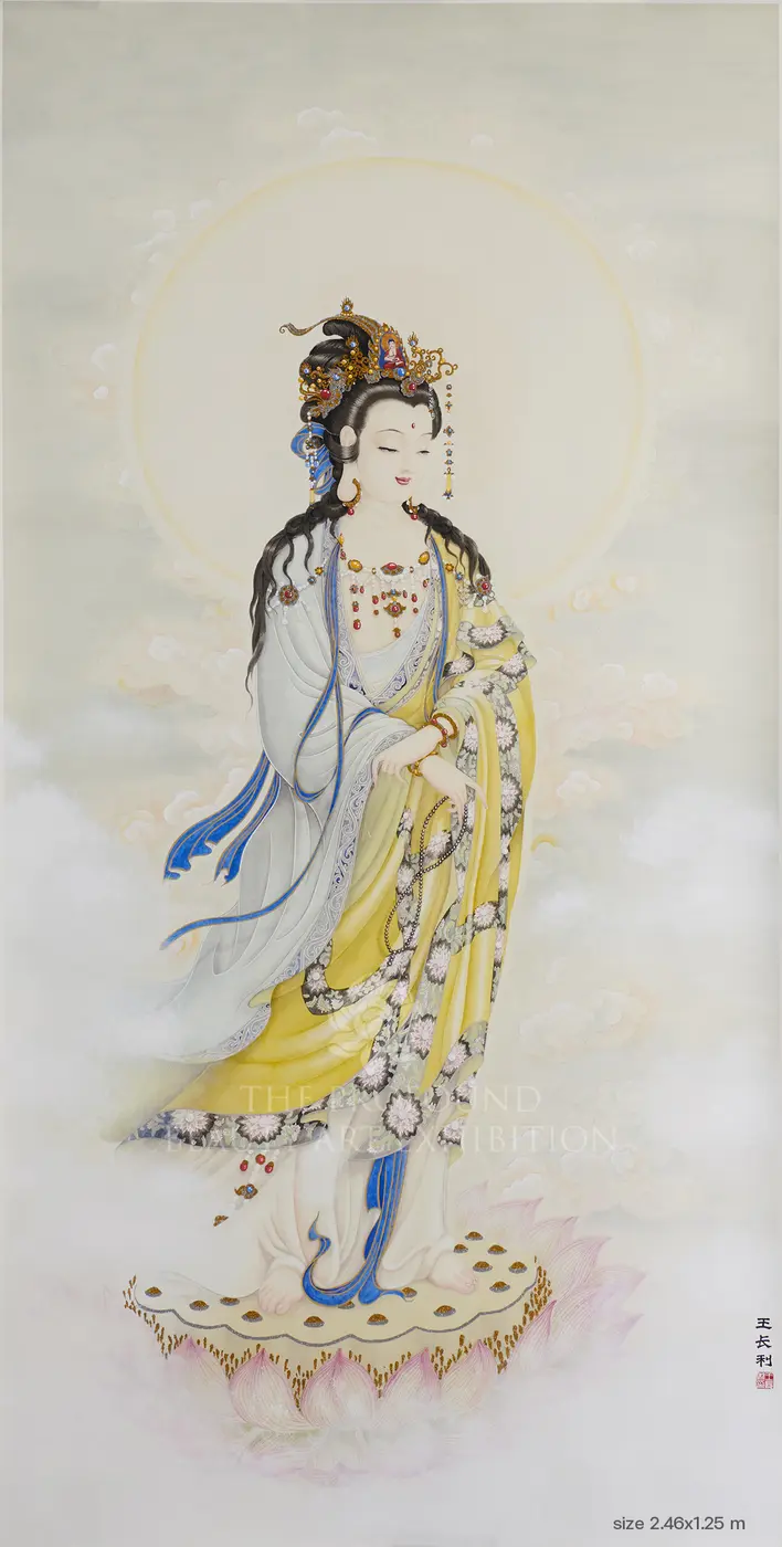 ททท. ร่วมกับหอมนสิการ จัดนิทรรศการภาพเขียนพู่กันโบราณสุดอลังการงานศิลป์พระโพธิสัตว์กวนอิมอันวิจิตรมูลค่าพันล้าน โดยอาจารย์หวัง ฉางลี่ ศิลปินระดับเวิลด์คลาสจากจีน