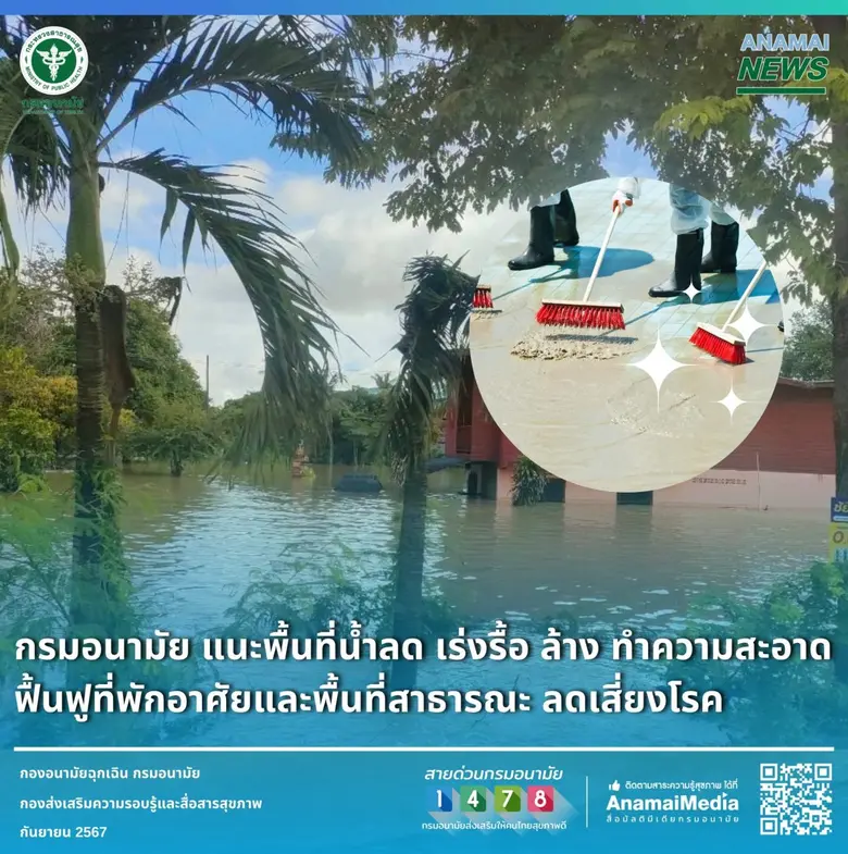 กรมอนามัย กระทรวงสาธารณสุข เผยสถานการณ์น้...