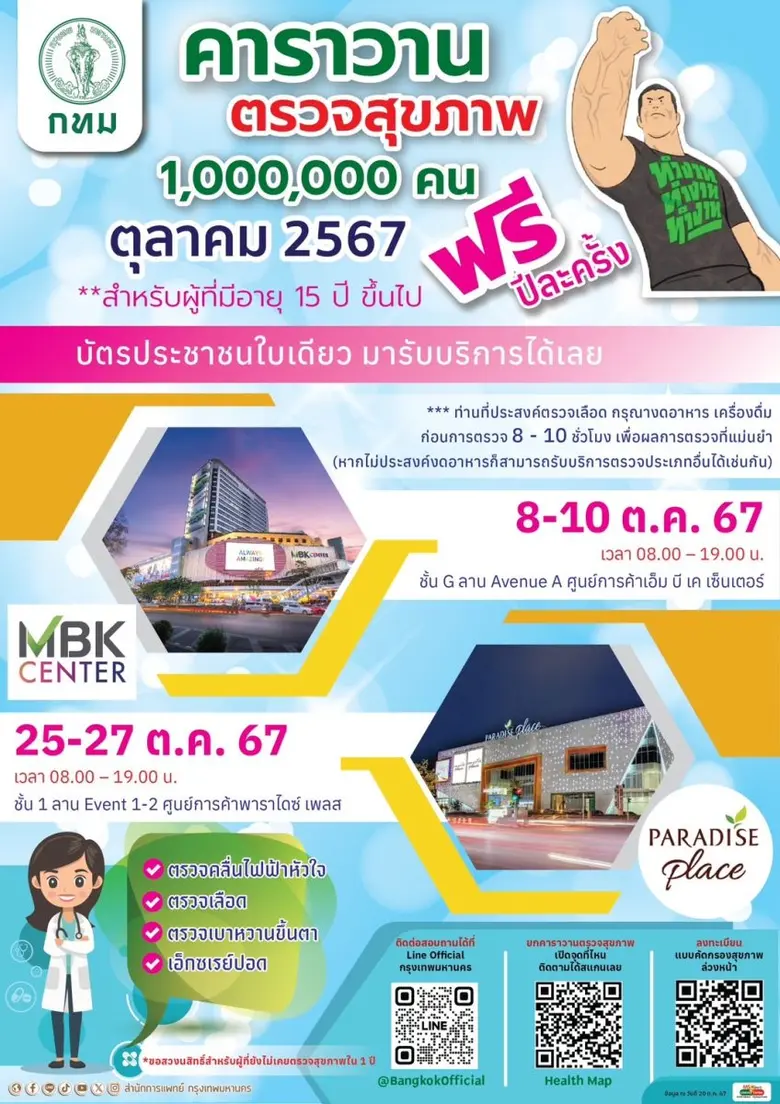 "คาราวาน ตรวจสุขภาพ 1 ล้านคน" ถวายเป็นพระ...