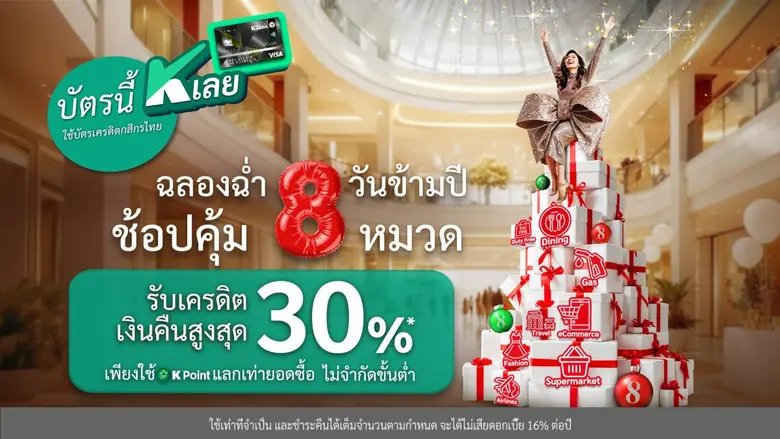 บัตรเครดิตกสิกรไทย จัดโปรซูเปอร์คุ้มในเทศ...