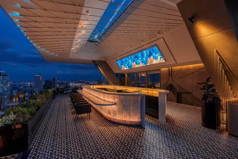 Sky-high LUZ Bangkok Tapas Bar, which cro...