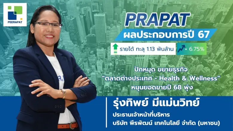 PRAPAT เปิดเผยผลการดำเนินงานปี 2567 มีราย...