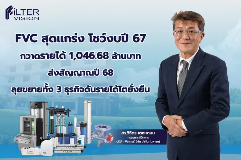บมจ.ฟิลเตอร์ วิชั่น (FVC) โชว์งบปี 67 ผลง...