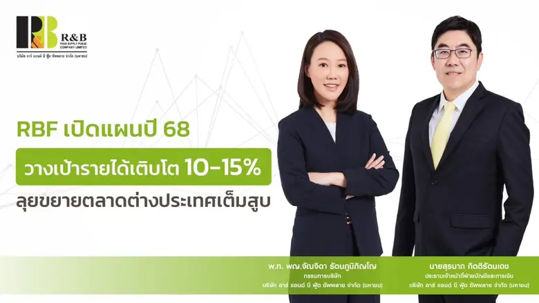 RBF ประกาศแผนปี 68 วางเป้ารายได้เติบโต 10...