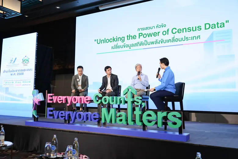 รองนายกรัฐมนตรีและรมว.ดีอี เป็นประธานเปิดโครงการสำมะโนประชากรและเคหะ พ.ศ. 2568 เพราะทุกคนสำคัญ ทุกข้อมูลมีความหมาย ร่วมสร้างอนาคตไทยให้ดีขึ้น Everyone Counts, Everyone Matters
