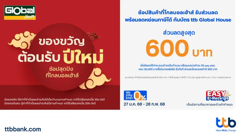 ทีเอ็มบีธนชาต หรือ ทีทีบี จัดโปรโมชันสุดพ...